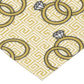 Griechische Schlüssel-Verlobung Hochzeit - Gold &  Tischdecke (Schrägansicht)