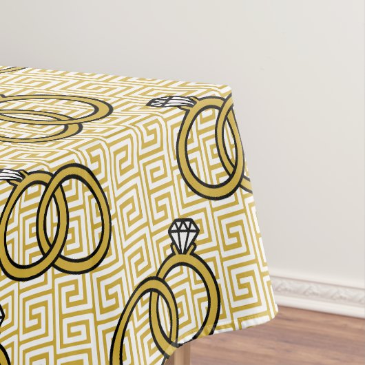 Griechische Schlüssel-Verlobung Hochzeit - Gold &  Tischdecke (Beispiel)