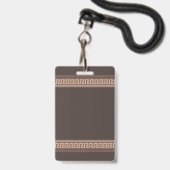 Griechische Schlüsselgrenze Ausweis (Rückseite mit Lanyard)
