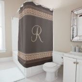 Griechische Schlüsselgrenze Duschvorhang (Beispiel)