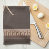 Griechische Schlüsselgrenze Geschirrtuch (Viertel Falte)