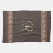 Griechische Schlüsselgrenze Geschirrtuch (Horizontal)