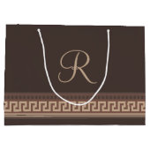 Griechische Schlüsselgrenze Große Geschenktüte (Rückseite)