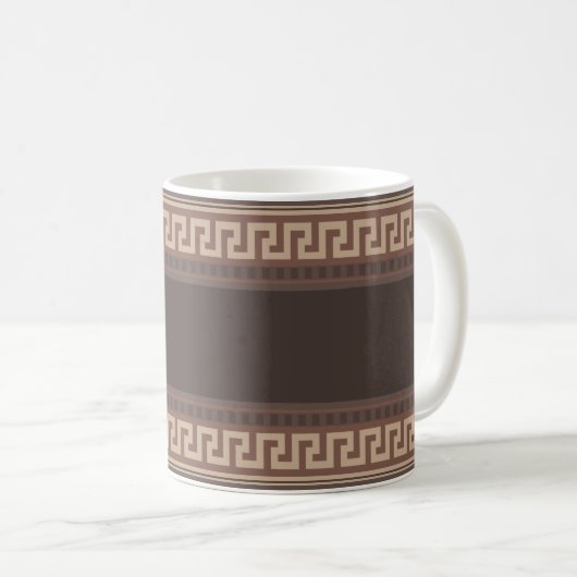 Griechische Schlüsselgrenze Kaffeetasse (VorderseiteRechts)