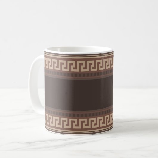 Griechische Schlüsselgrenze Kaffeetasse (Vorderseite Links)