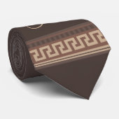 Griechische Schlüsselgrenze Krawatte (Gerollt)