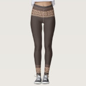 Griechische Schlüsselgrenze Leggings (Vorderseite)