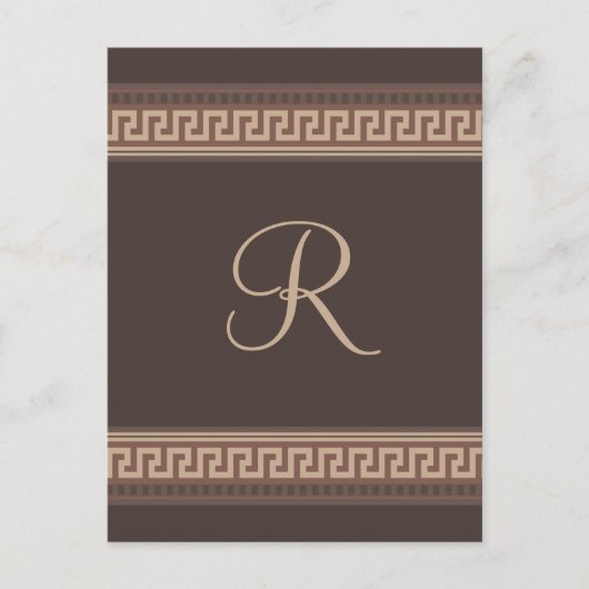 Griechische Schlüsselgrenze Postkarte (Vorderseite)