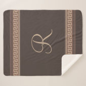 Griechische Schlüsselgrenze Sherpadecke (Vorderseite (Horizontal))