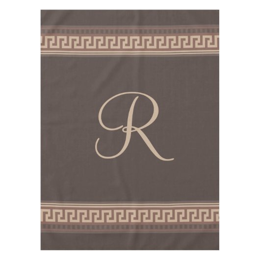 Griechische Schlüsselgrenze Tischdecke (Vorderseite)