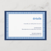 Griechische Schlüsselkarte für die Hochzeit im Mit Begleitkarte (Vorderseite)