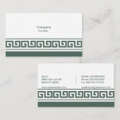 griechische Schlüsselkarte Visitenkarte (Vorne/Hinten)