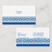 griechische Schlüsselkarte Visitenkarte (Vorne/Hinten)