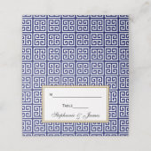 Griechische Schlüsselplätze - blau Platzkarte (Außenseite Aufgefaltet)