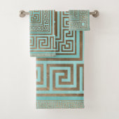 Griechische Schlüsselverzierung - griechische Badhandtuch Set (Insitu)