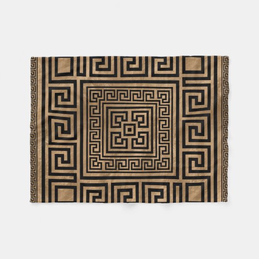 Griechische Schlüsselverzierung - griechische Fleecedecke (Vorderseite (Horizontal))