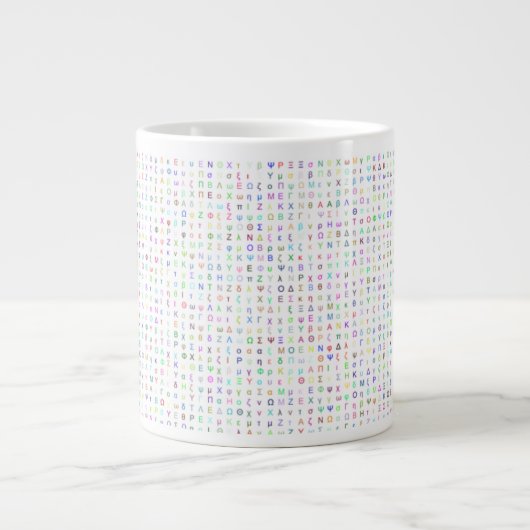 Griechische Schreiben 20oz-Tasse Jumbo-Tasse (Vorderseite)
