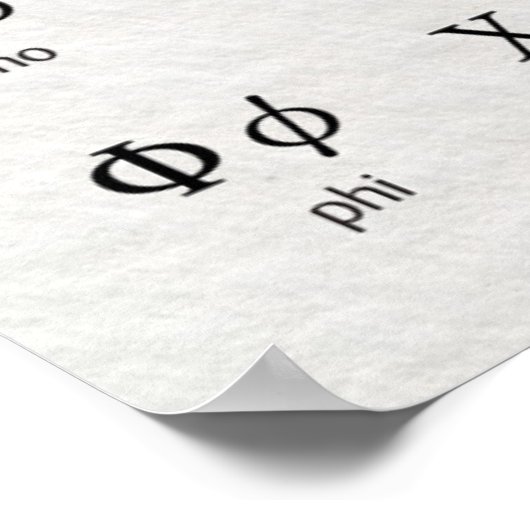 Griechische Schreiben Poster (Ecke)