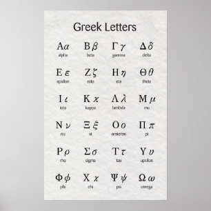 Griechische Schreiben Poster