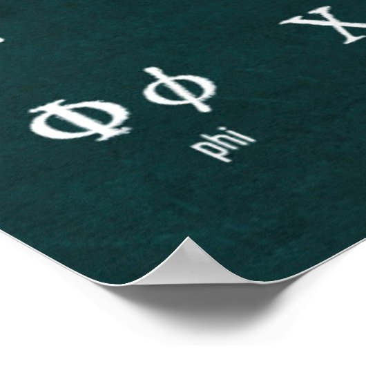 Griechische Schreiben Poster (Ecke)