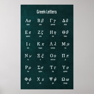 Griechische Schreiben Poster