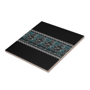 Griechische Schwarzfigur-Wache Fliese