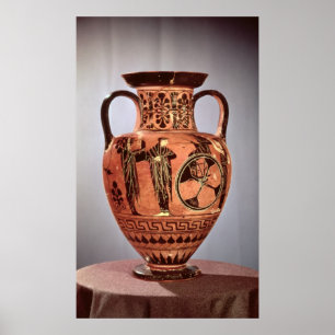 Griechische Schwarzzahl Amphora Poster