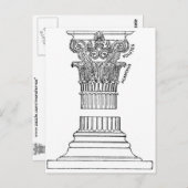 Griechische Spalte Postkarte (Vorne/Hinten)