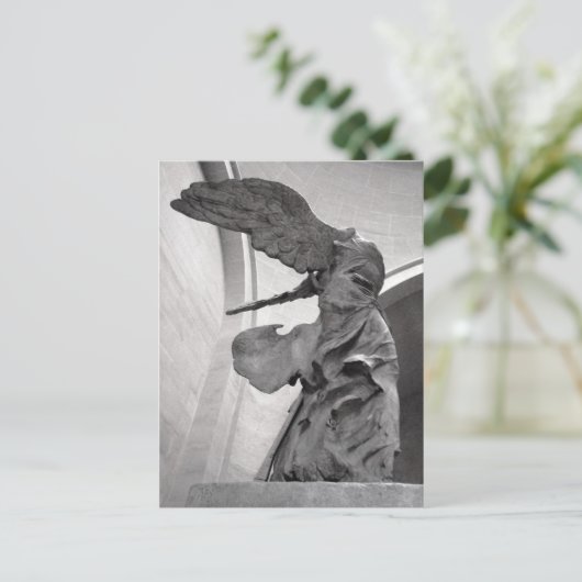 Griechische Statue Winged Sieg von Samothrace Nike Postkarte (Stehend Vorderseite)