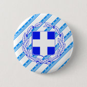 Griechische Streifenflagge Button (Vorderseite)