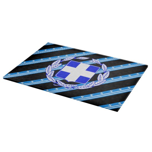 Griechische Streifenflagge Schneidebrett (Ecke)