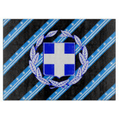 Griechische Streifenflagge Schneidebrett (Vorderseite)