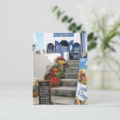 griechische Taverne auf Santorini, Griechenland Postkarte (Stehend Vorderseite)