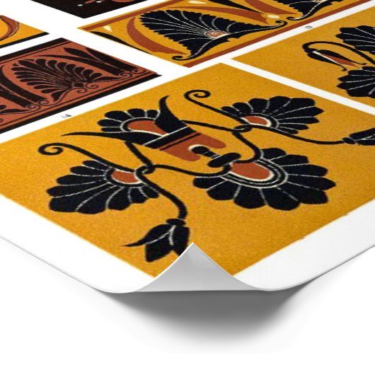 Griechische Textilkunst Poster (Ecke)