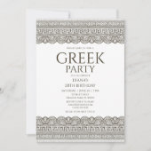 Griechische Toga Einladung mit Stone-Elementen (Vorderseite)