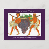 Griechische Trauben Grecian Toga Party Einladung P (Vorderseite)