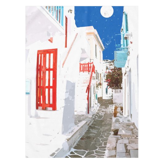 Griechische Trip Down Memory Lane Tischdecke (Vorderseite)