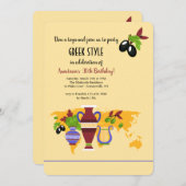 Griechische Urne-Einladung Einladung (Vorne/Hinten)
