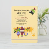 Griechische Urne-Einladung Einladung (Stehend Vorderseite)