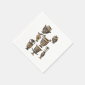 Griechische Vases Potterie Keramiken Porzellan Hob Serviette (Ecke)