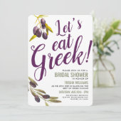 Griechische Verkostung | Brautparty Sangria Einlad Einladung (Stehend Vorderseite)