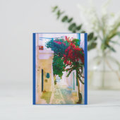 Griechische Village Street Postkarte (Stehend Vorderseite)
