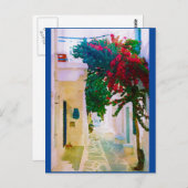 Griechische Village Street Postkarte (Vorne/Hinten)