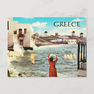 Griechische Vintage-Postkarte Postkarte