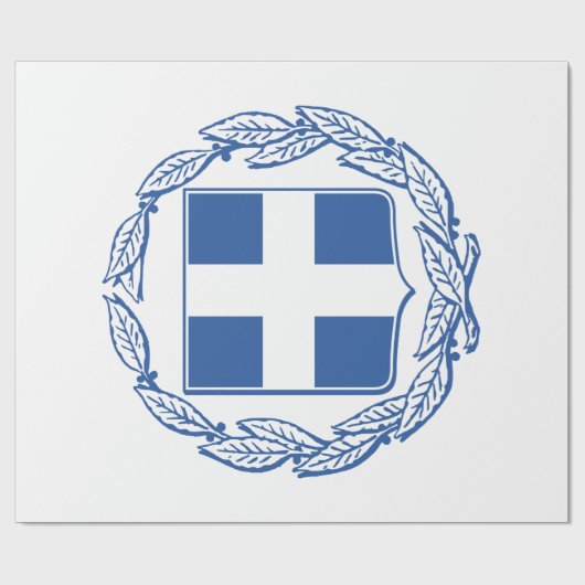 griechische Wappen Geschenkpapier (Flach)