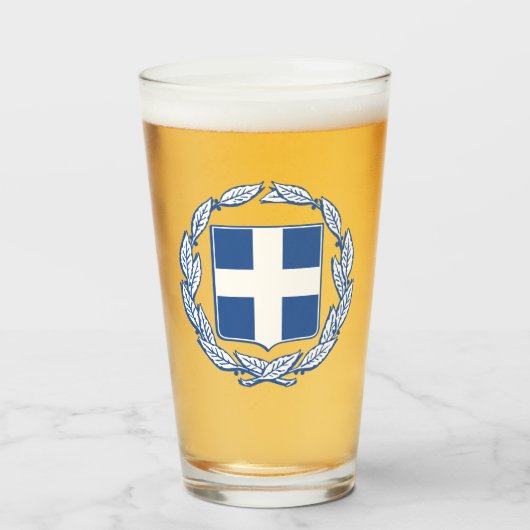 griechische Wappen Glas (Vorne (Gefüllt))
