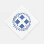 griechische Wappen Serviette (Ecke)