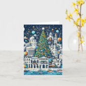 griechische Weihnachtsfeier Karte (Gelbe Blume)