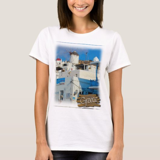 Griechische Windmühle T-Shirt (Vorderseite)