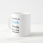 griechische Wörter Kaffeetasse (Vorderseite Links)
